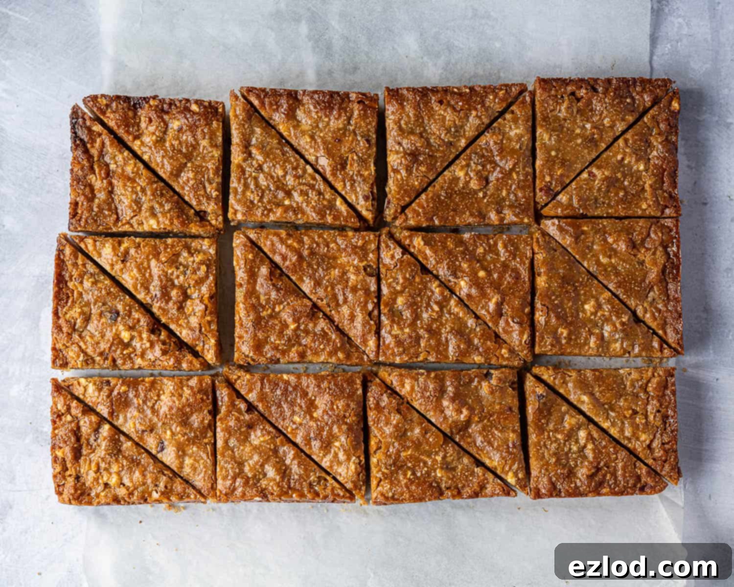 Step 9, the nussecken sliced into triangles.
