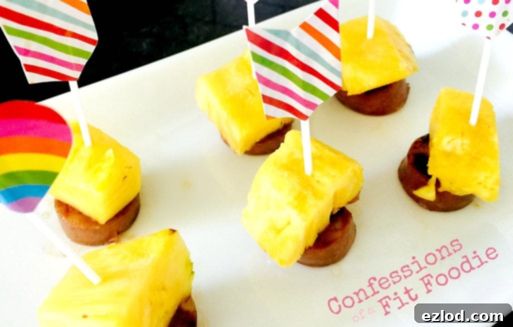 21 day fix sausage and pineapple skewers