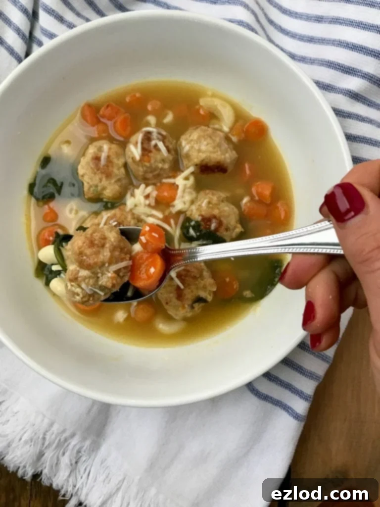 Hearty and Wholesome Italian Wedding Soup, perfect for a rainy day