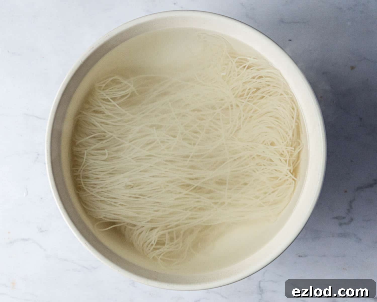 Step 3, soaking the noodles.