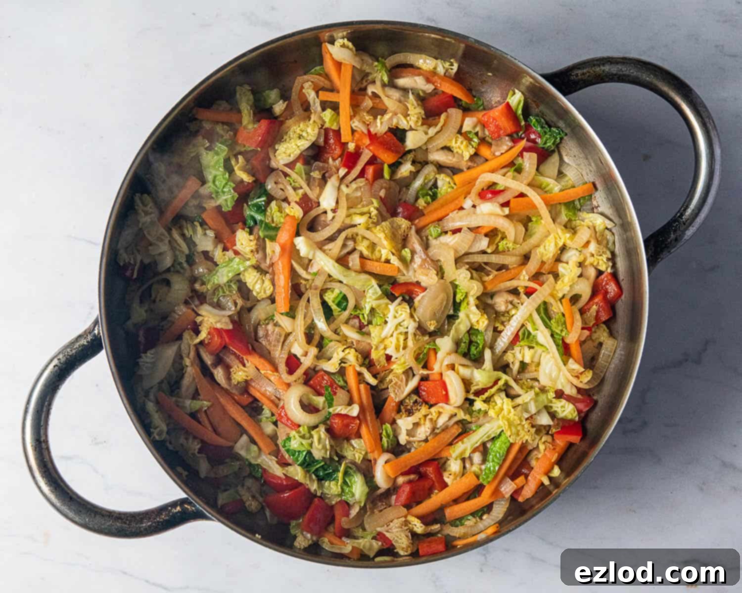 Step 4, the cooked vegetables.