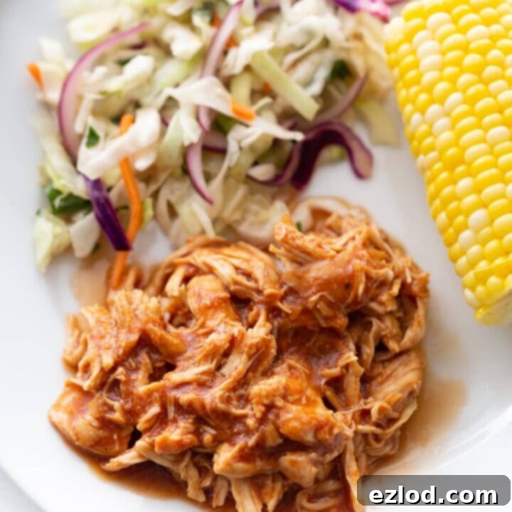 Instant Pot BBQ Chicken with Cilantro Lime Coleslaw