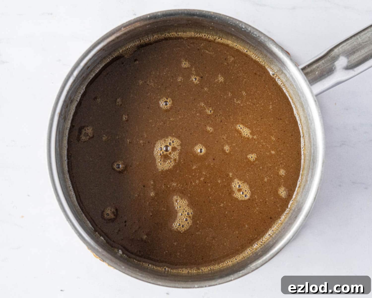 Step 3, the wet ingredients in a pan.