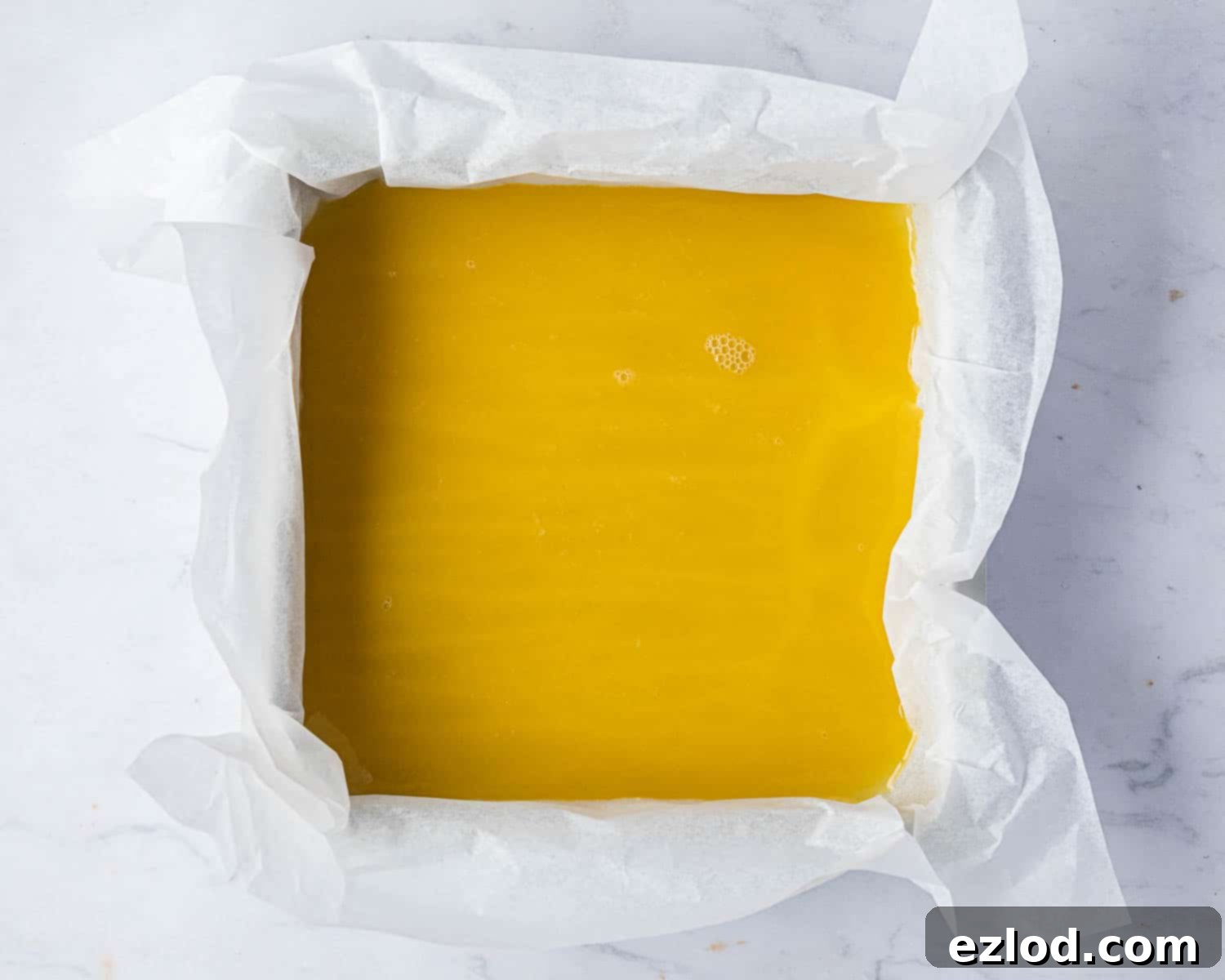 Step 1, the orange jelly.