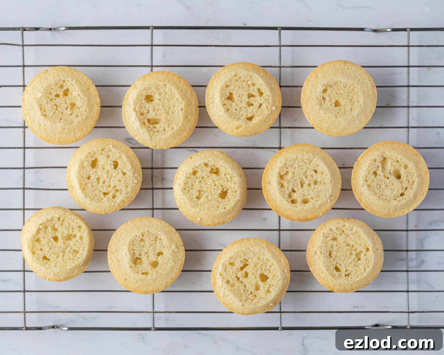 Step 6, the trimmed cakes.