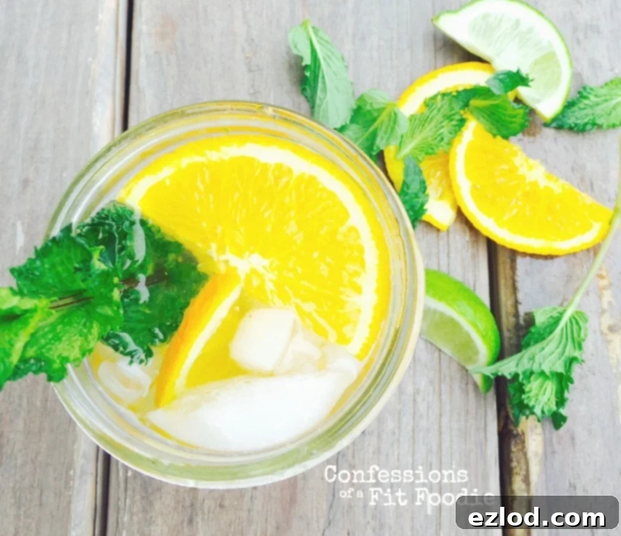 Refreshing Low-Sugar Orange Mojito - a vibrant, healthy summer cocktail