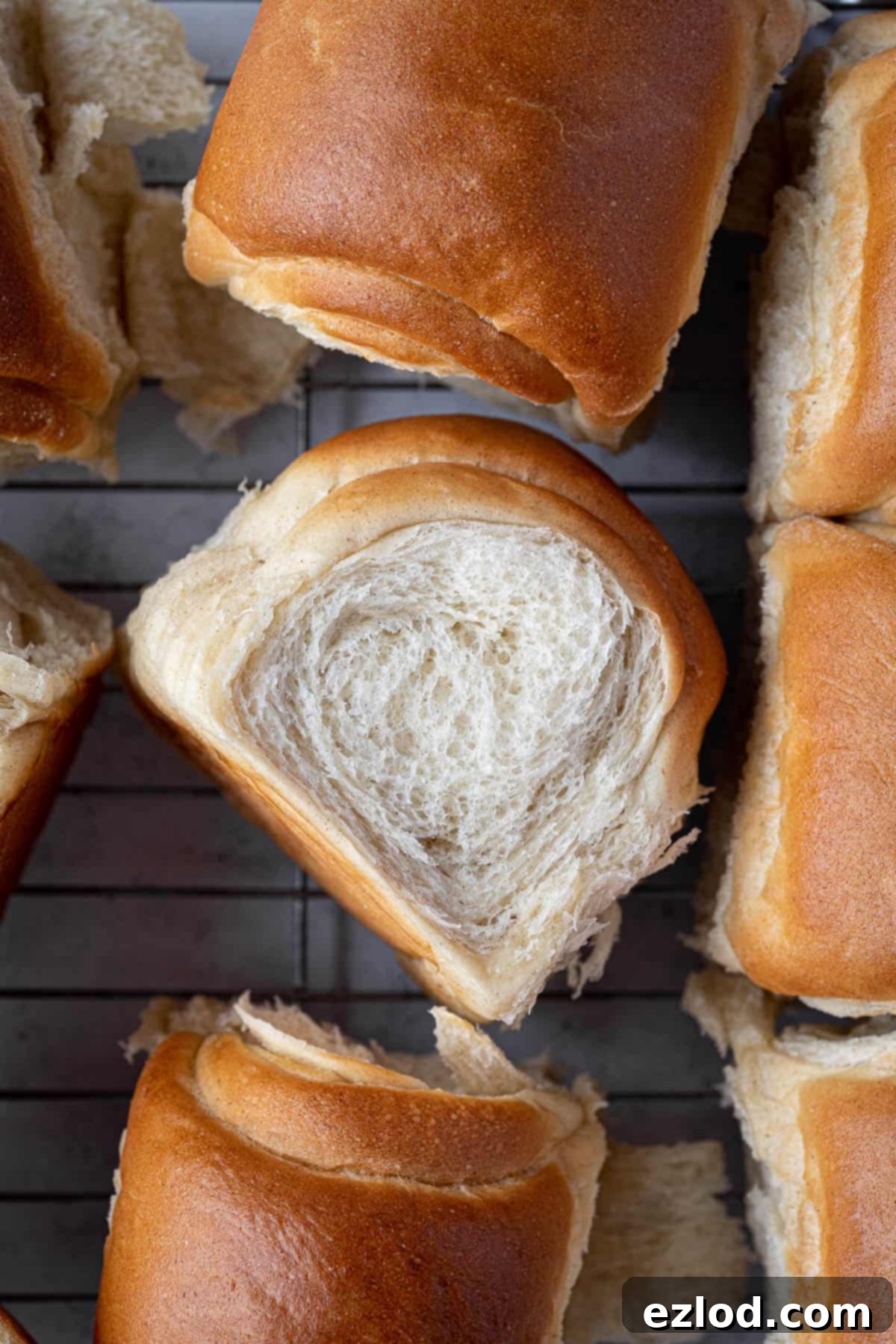 Close up of a vegan dinner roll.
