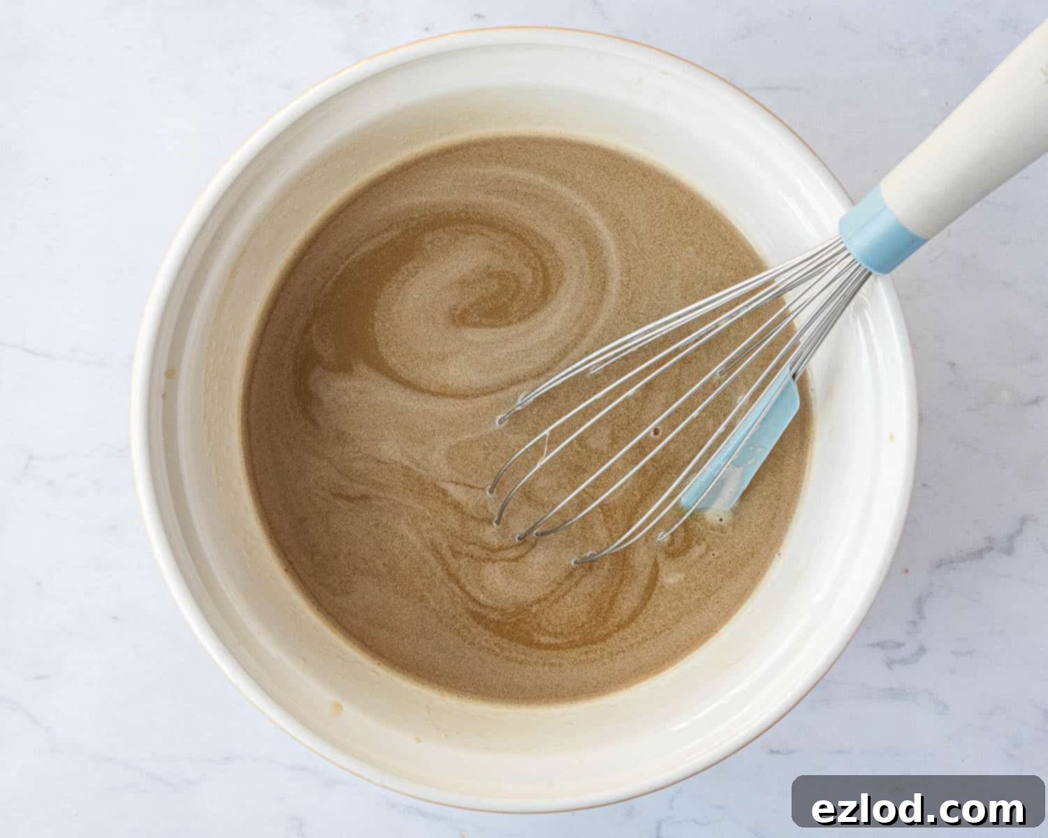 Step 1, the wet ingredients in a bowl.