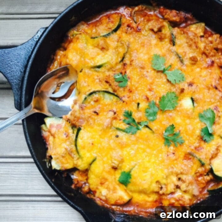 Lazy Zucchini Enchilada Skillet