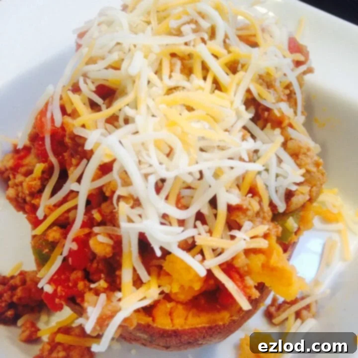 Sloppy Joe Stuffed Sweet Potatoes