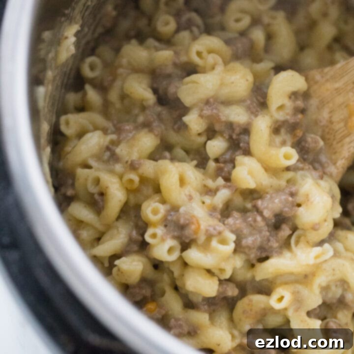 A hearty bowl of Homemade Healthy Hamburger Helper