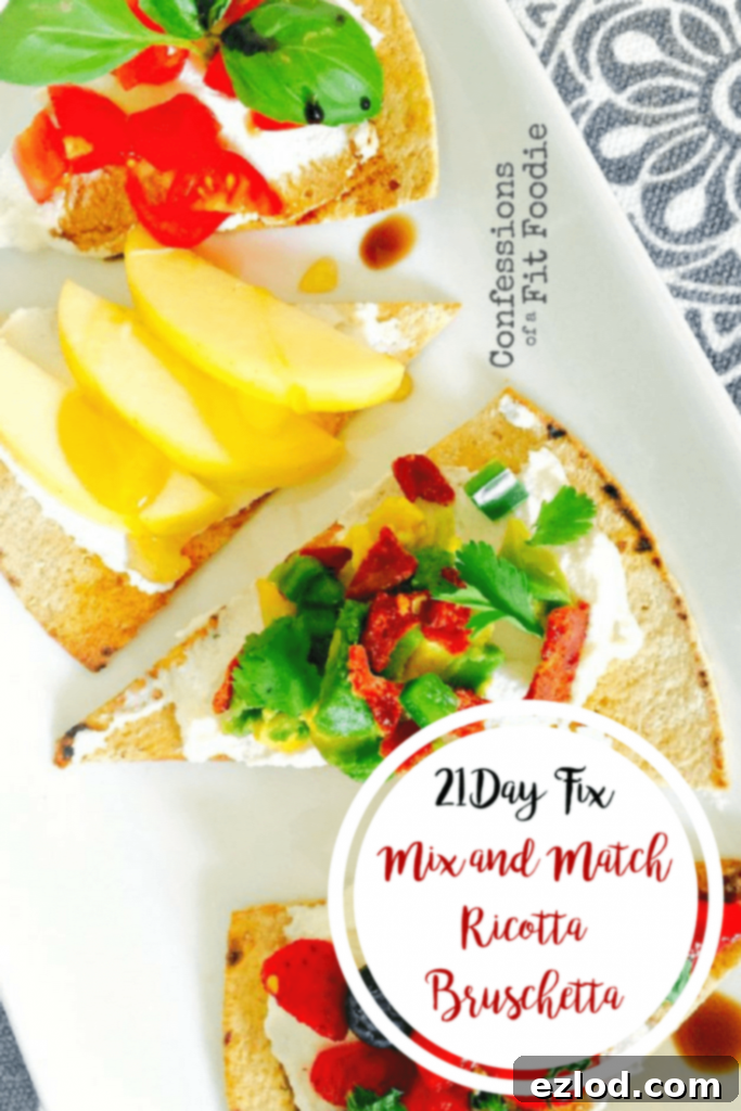 21 Day Fix Mix and Match Ricotta Bruschetta | Confessions of a Fit Foodie
