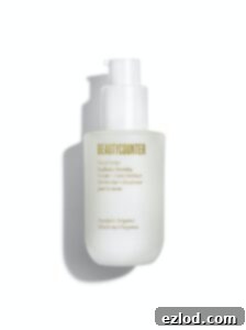 Beautycounter skincare products arranged on a countertop