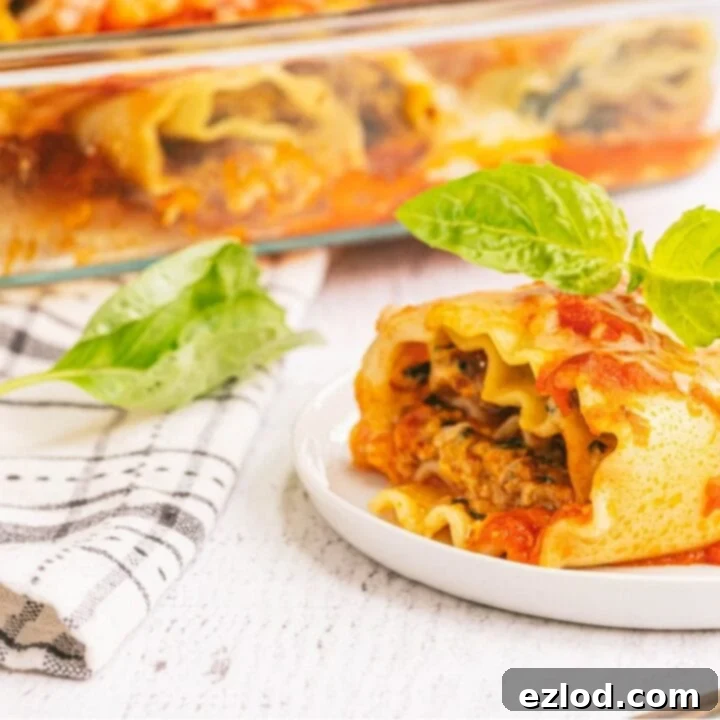 Spinach Lasagna Roll Ups