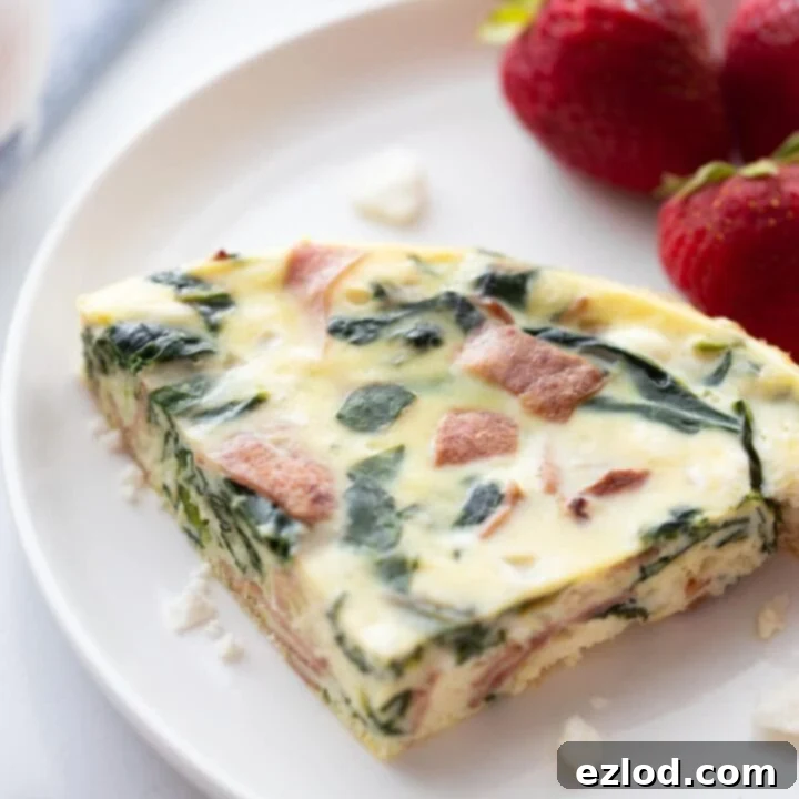 Instant Pot Frittata with spinach and feta
