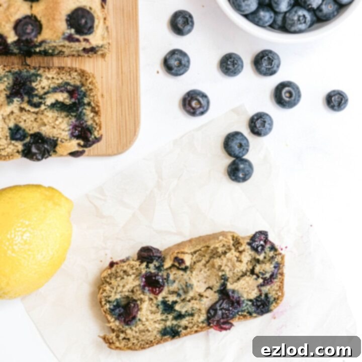 Healthy Lemon Blueberry Bread