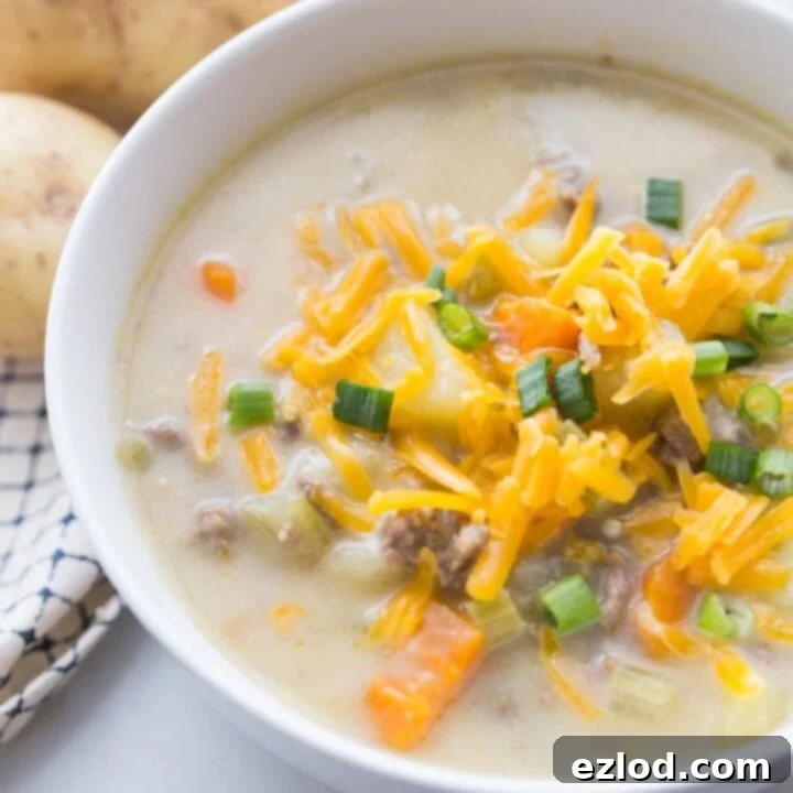 Instant Pot Cheeseburger Soup