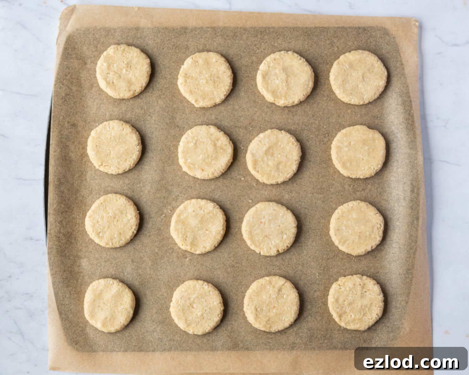 Step 5, the flattened balls of dough.