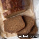 Slices of ginger banana bread.