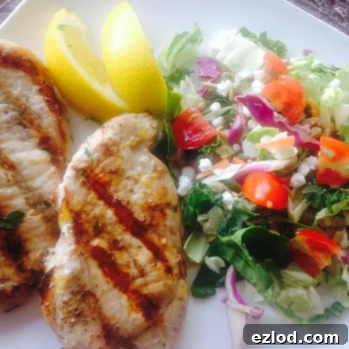 Grilled Lemon-Herb Pork Chops