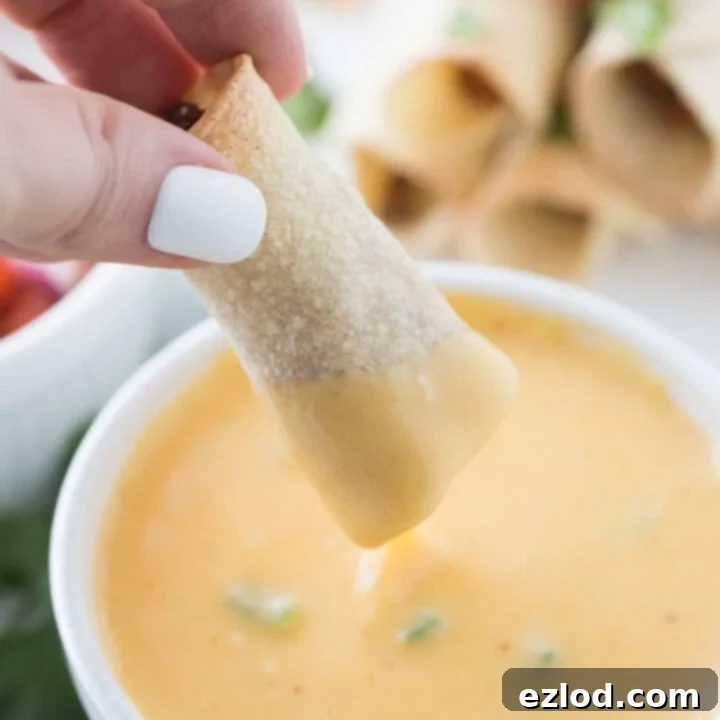Taquitos and Easy Cheese Sauce