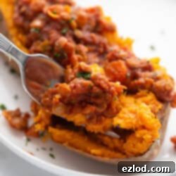 A prepared plate of Instant Pot Lentil Sloppy Joes, a hearty and flavorful vegan dish.
