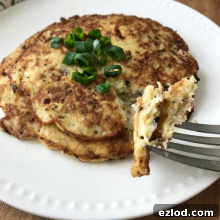 Crispy Low Carb Cauliflower Hash Browns for a healthy breakfast.