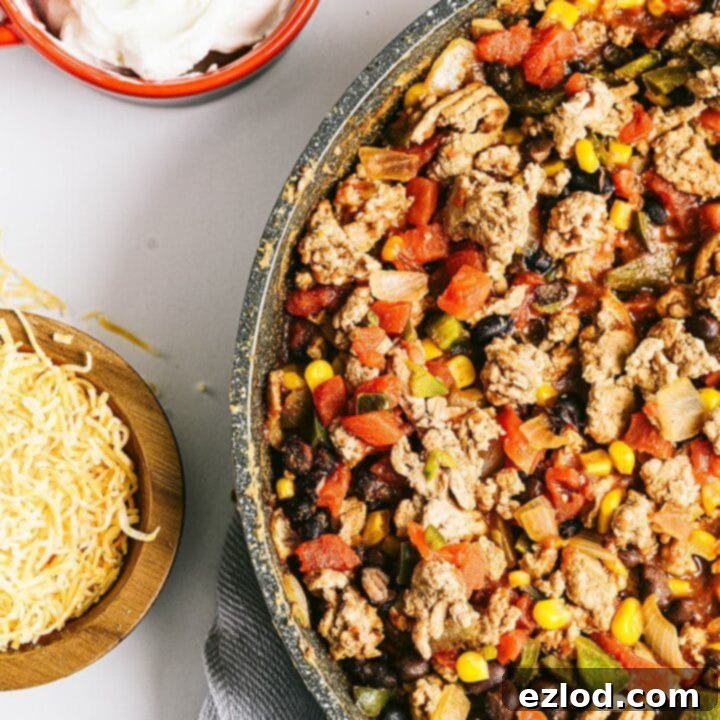 Quick Turkey Taco Skillet