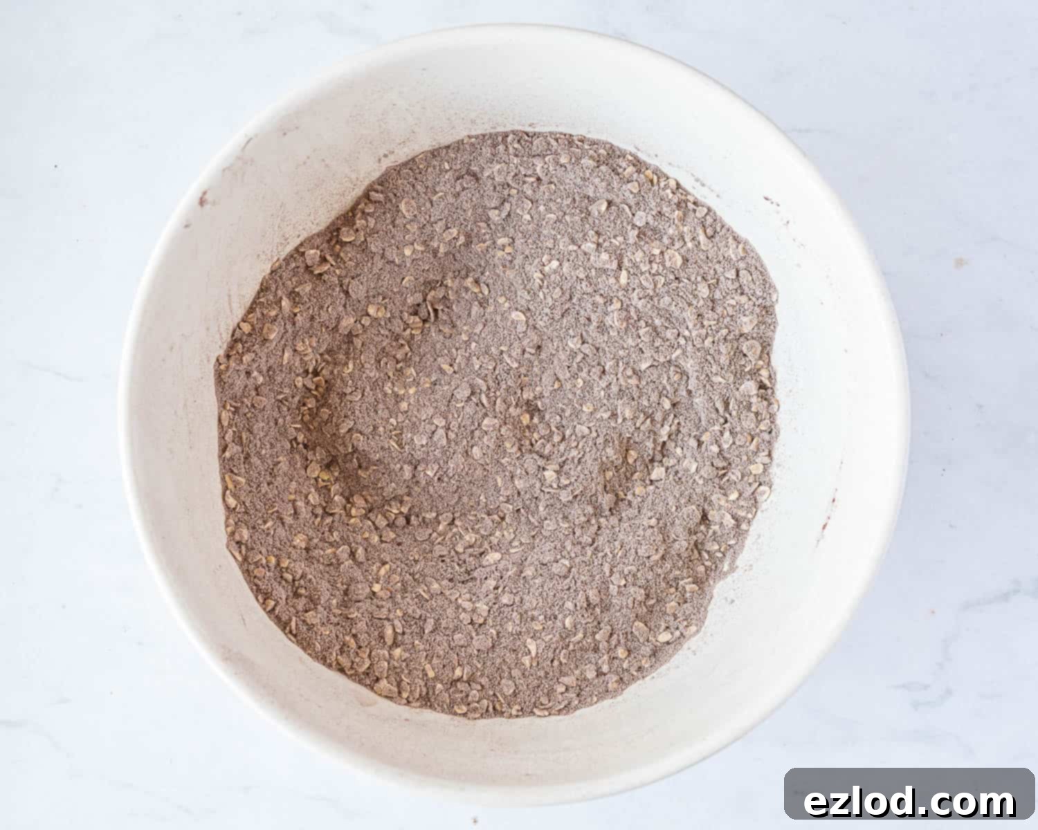Step 1, the dry ingredients in a bowl.