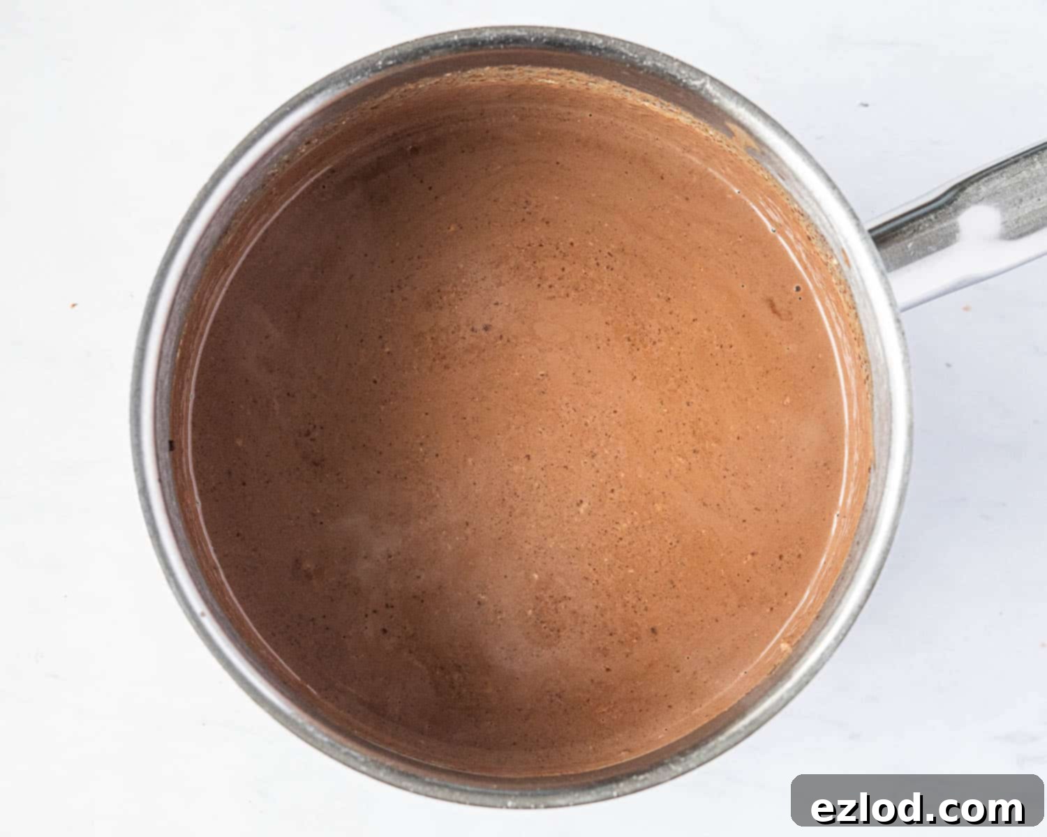Step 2, the oat mixture with the chocolate added.