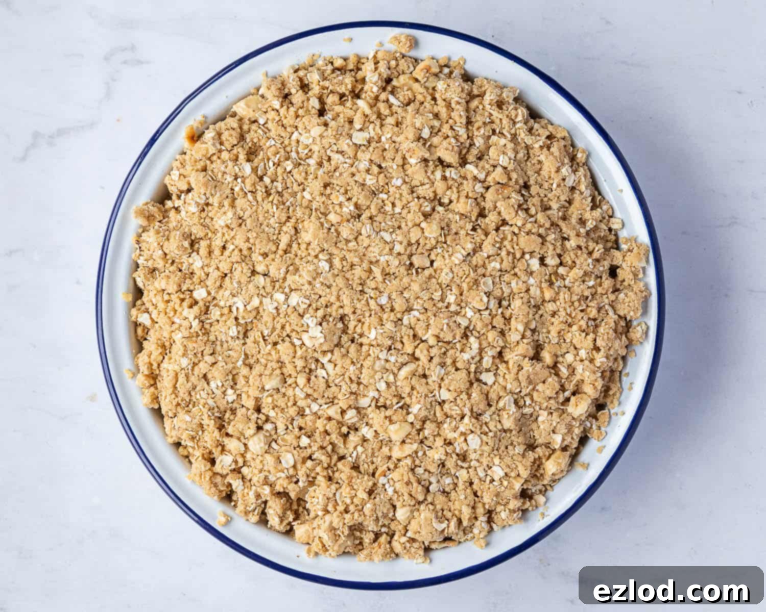 Step 4, the assembled crumble.