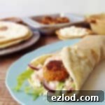 Vegetarian Red Lentil Koftas with Flatbreads & Harissa Yogurt Sauce Recipe