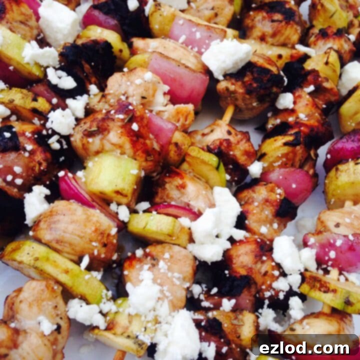 Balsamic Chicken and Zucchini Skewers