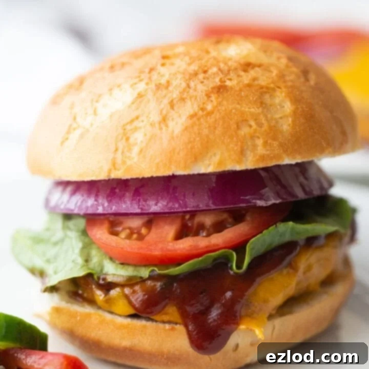 BBQ Chicken Burgers Air Fryer or Grill