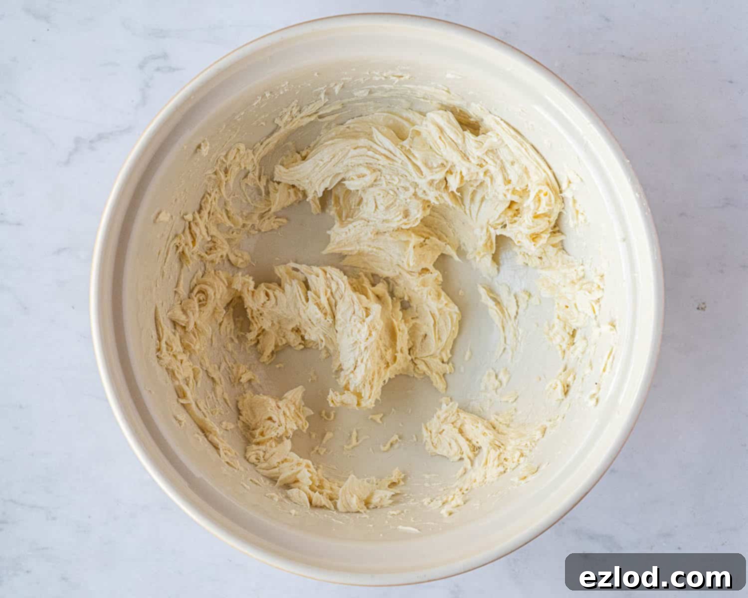 Step 1, the whisked butter.