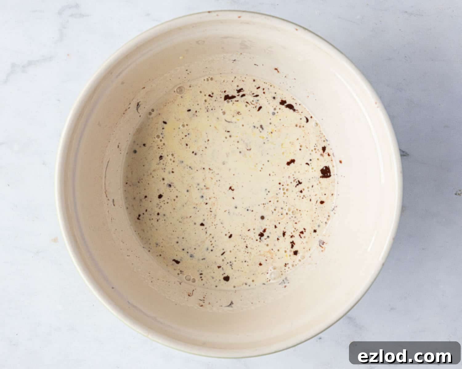 Step 6, the ganache before mixing.