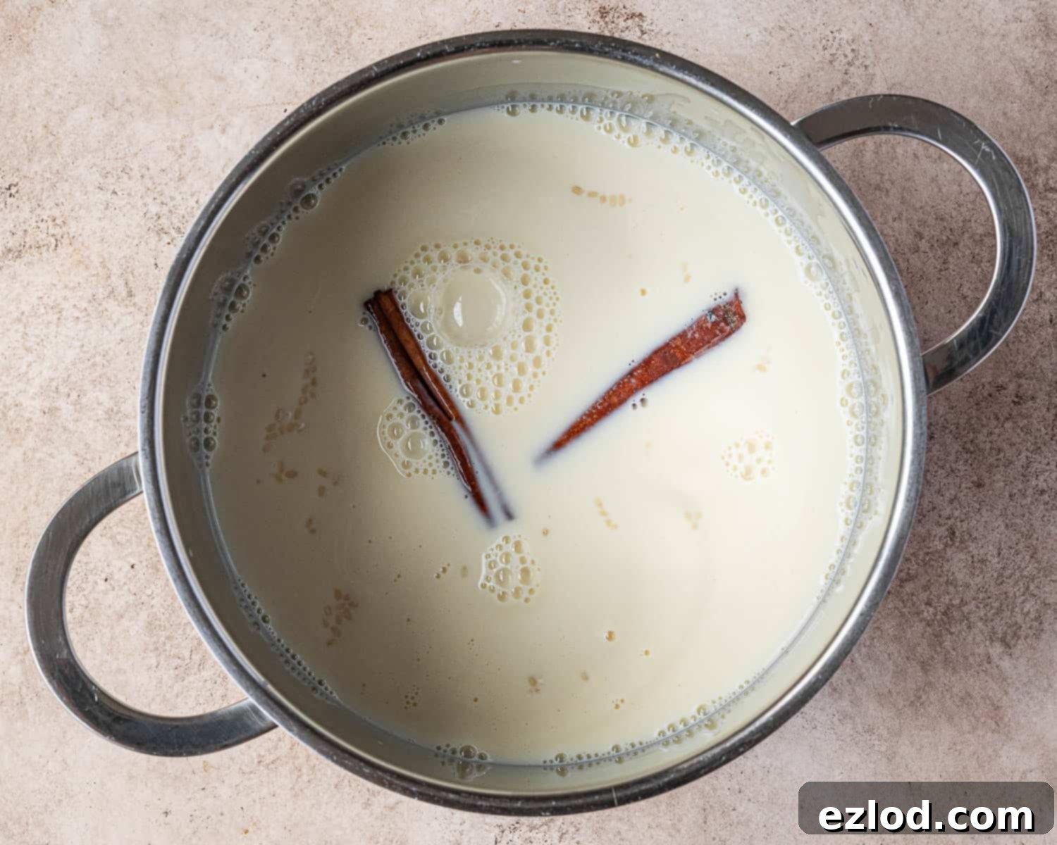 Step 1, the rice pudding before cooking.