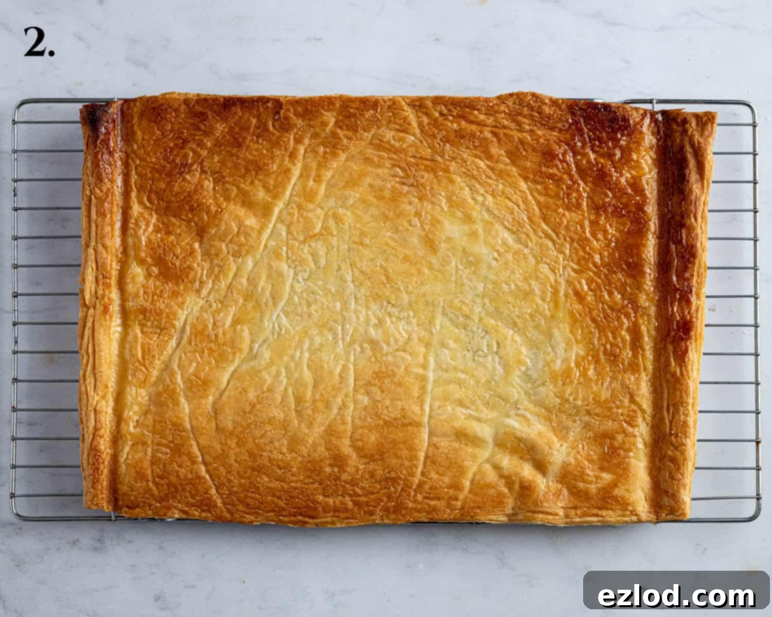 Step 2, the baked pastry sheet.