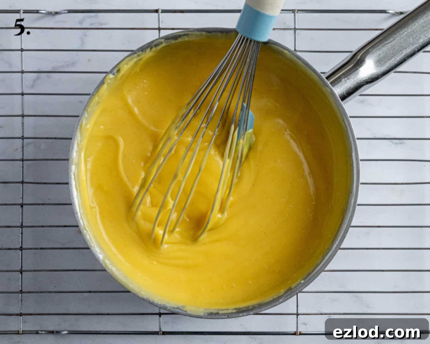 Step 5, the prepared custard.