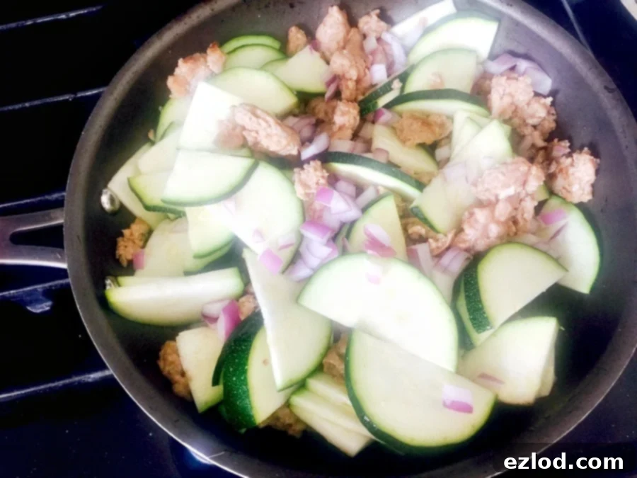 Zucchini Onion Sausage