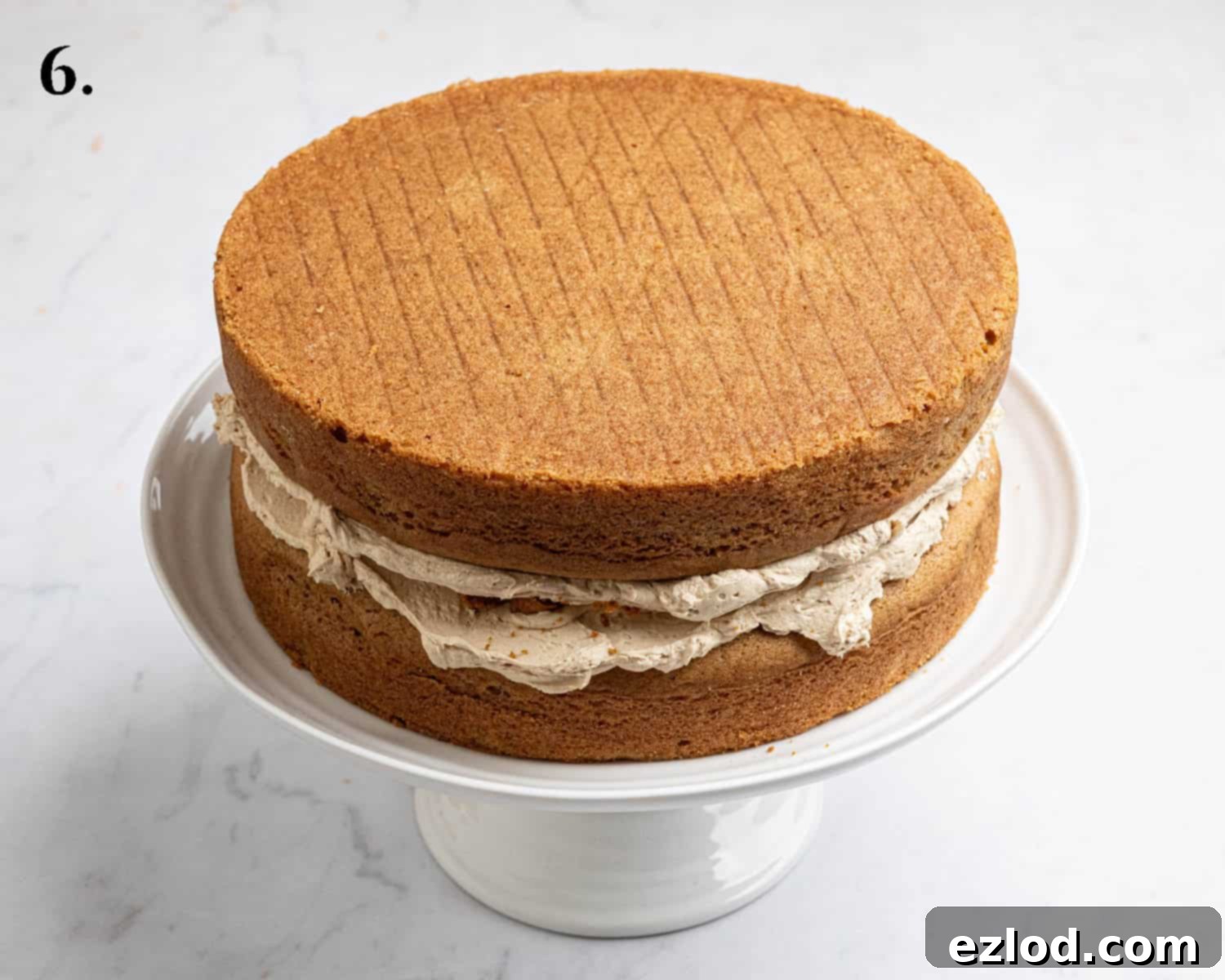 Step 6, the stacked cake layers.