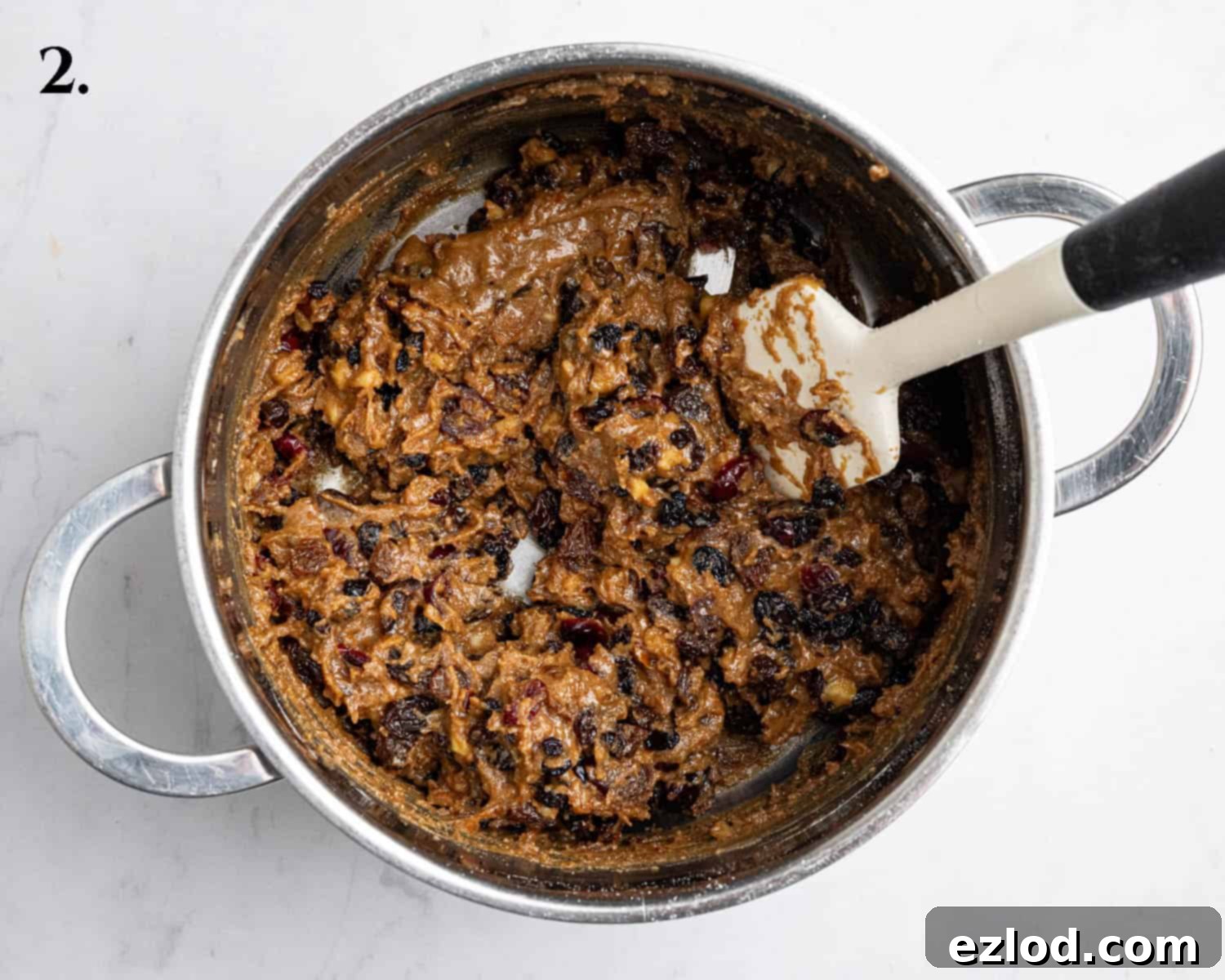 Step 2, the finished batter in a pan.