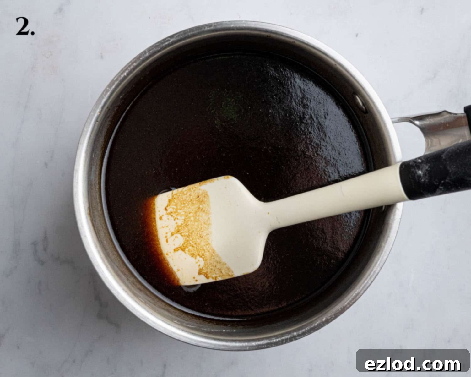 Step 2, the melted wet ingredients.