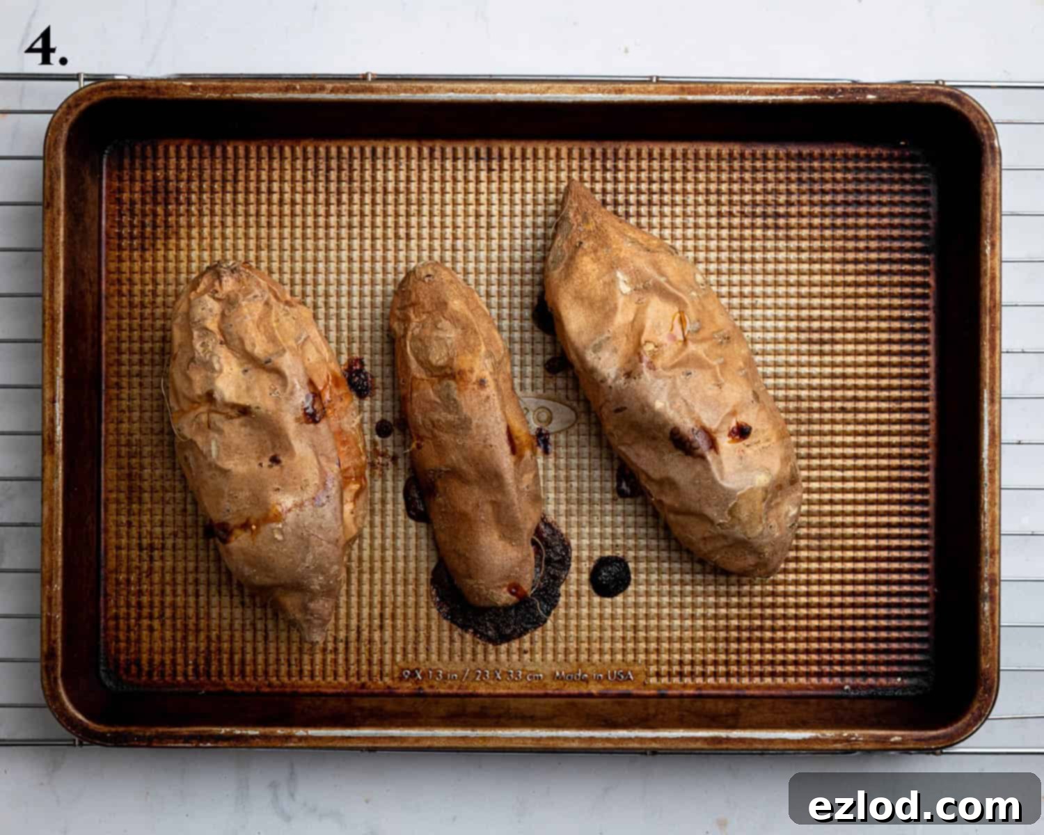 Step 4, the baked sweet potatoes.