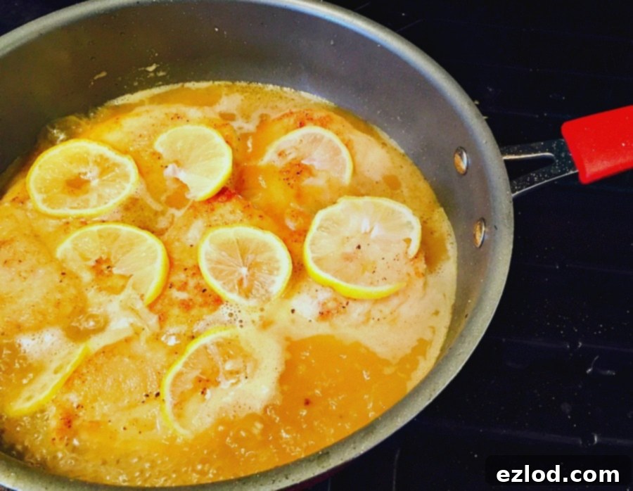 lemon-chicken-in-the-pan, close up of the finished dish