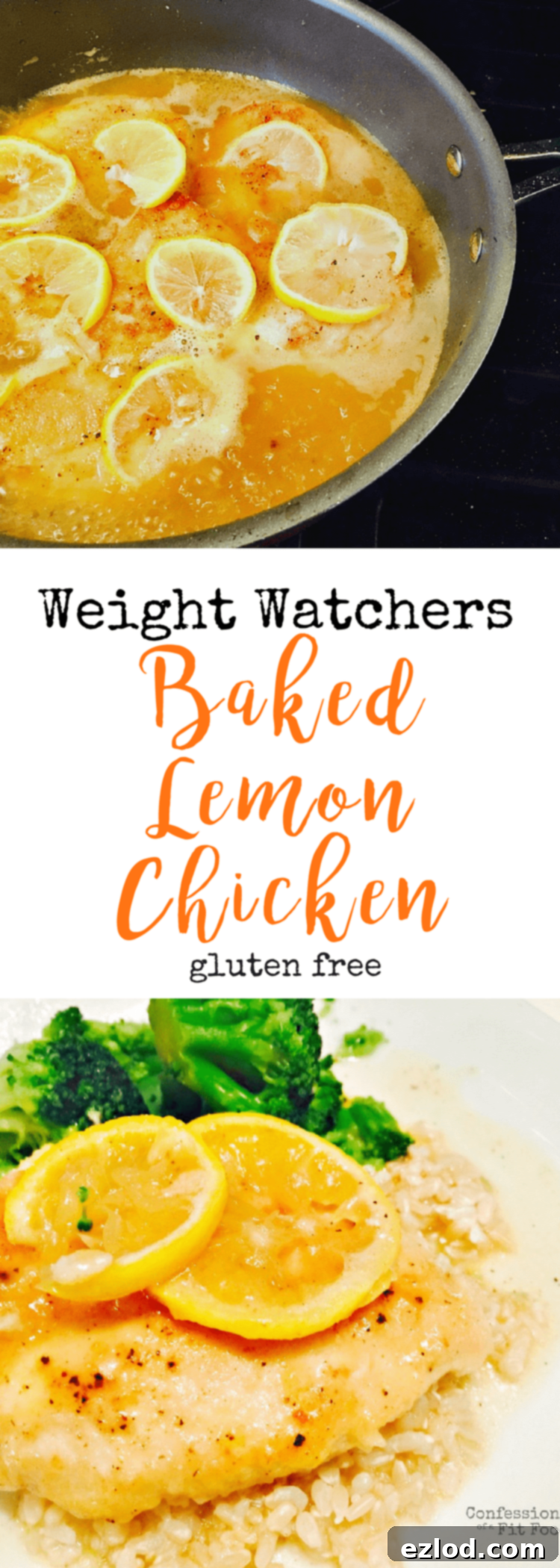 Weight Watchers Baked Lemon Chicken | Confessions of a Fit Foodie for social sharing