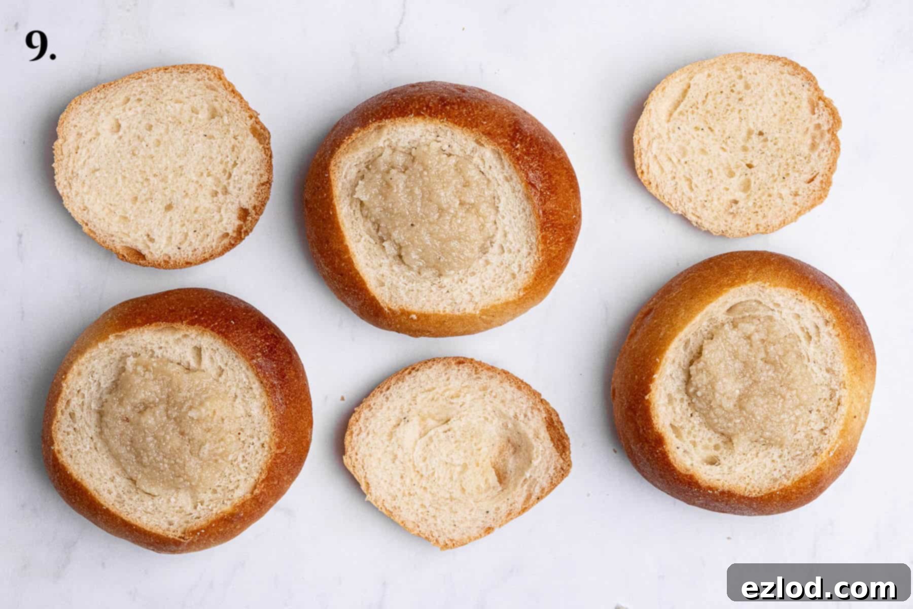 Homemade Vegan Semlor 13 Step 9, the buns with the filling.