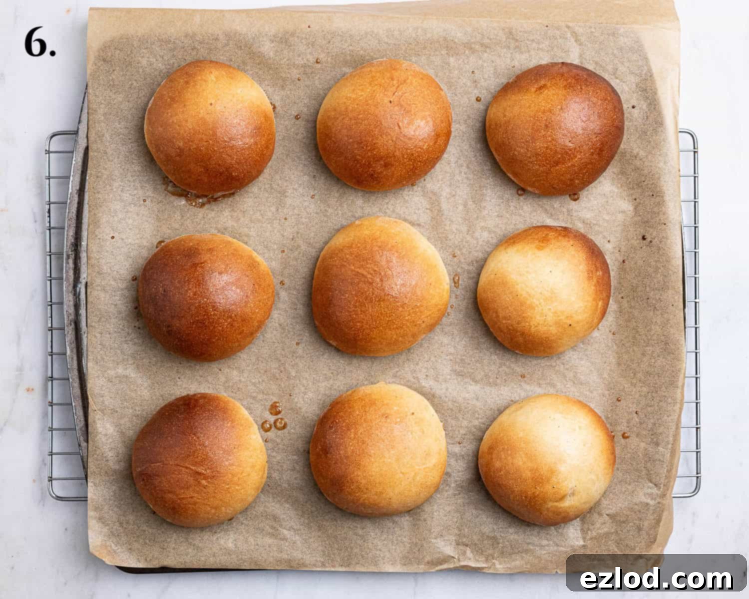 Homemade Vegan Semlor 10 Step 6, the baked buns.