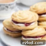 Dairy-Free Viennese Delights 14 Close up of a plate of vegan Viennese whirls.