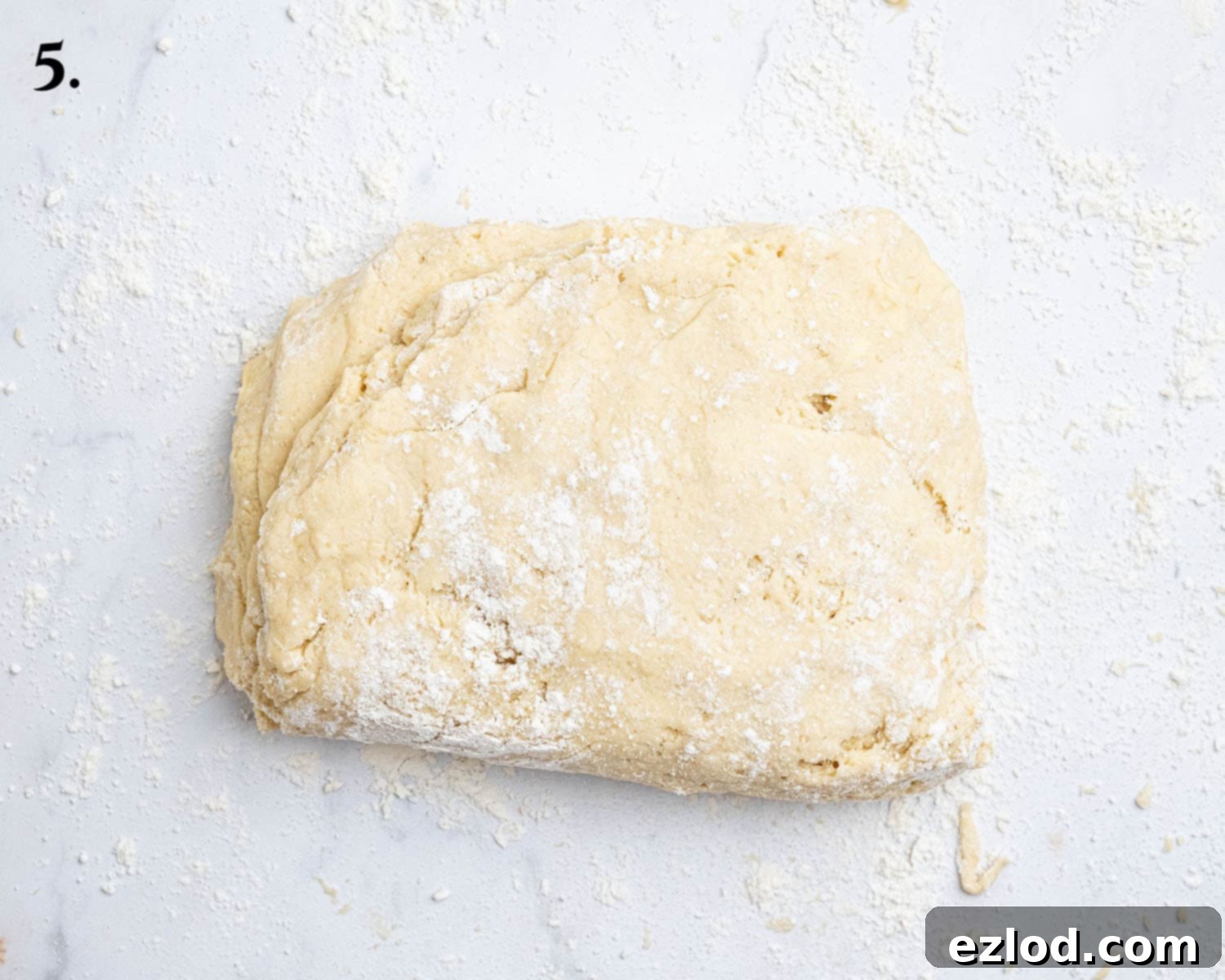 Step 5, the folded dough.